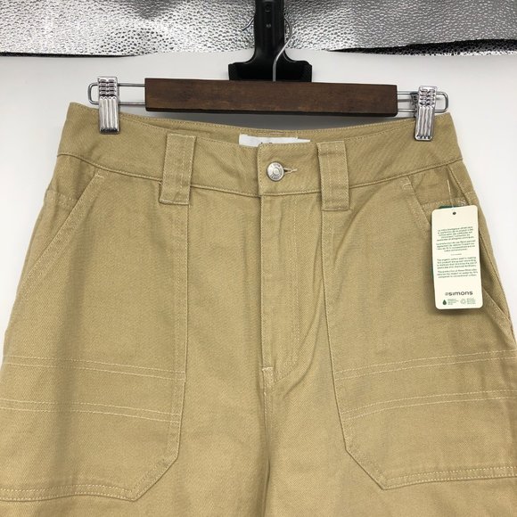 NWT Twik Simons Khaki Tan Wide Leg Cargo Pants size 28 - Picture 6 of 16